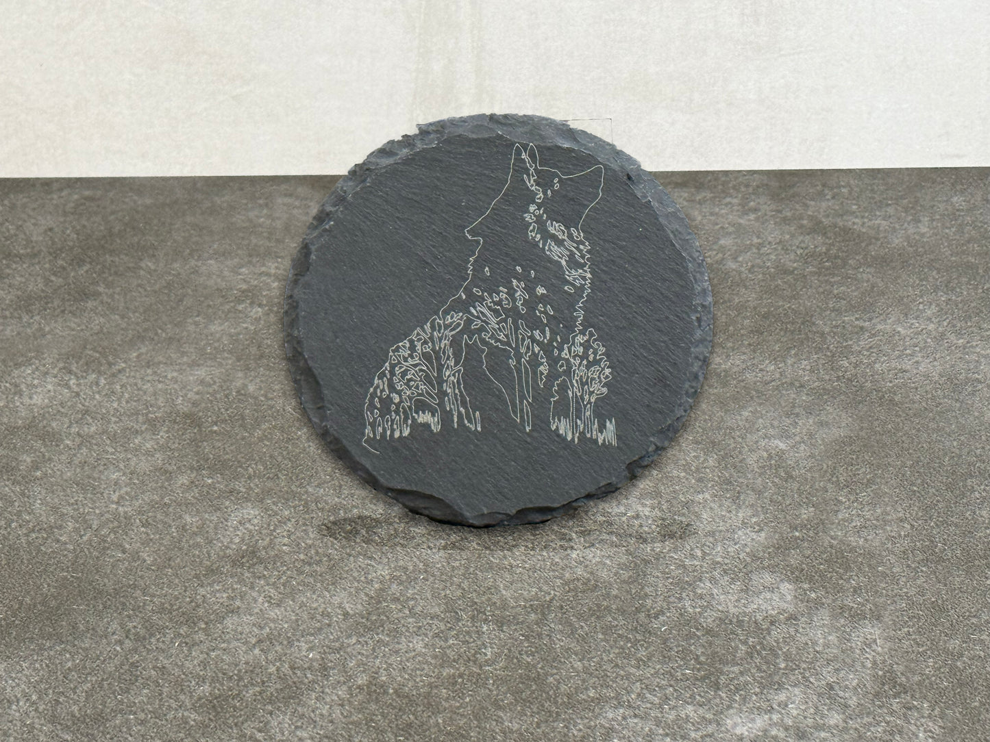 Coasters (set of 4) - Outlined Wolves